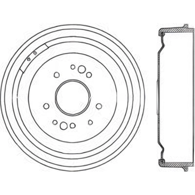 Tambour de frein avant by CENTRIC PARTS - 123.62000 pa1