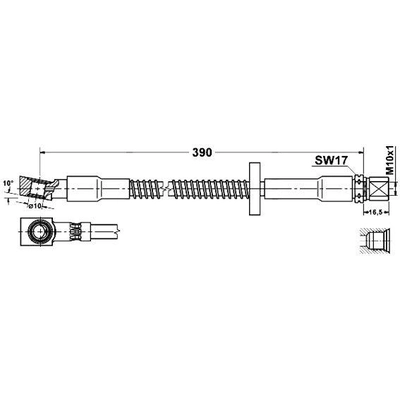 Front Brake Hose by ATE - 330341 pa1