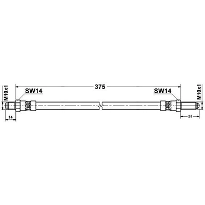 Front Brake Hose by ATE - 330558 pa1