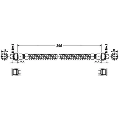 Front Brake Hose by ATE - 330643 pa1