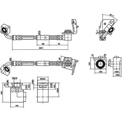 Tuyau de frein avant by CENTRIC PARTS - 150.65110 pa5