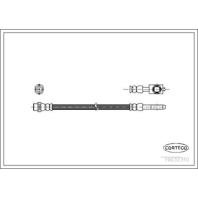 Front Brake Hose by CORTECO - 19032310 pa4