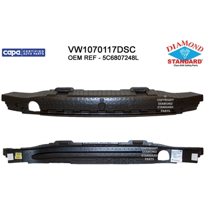 Front Bumper Energy Absorber - VW1070117DSC pa1