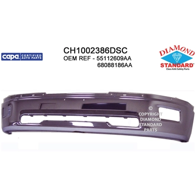 Front Bumper Face Bar - CH1002386DSC pa1