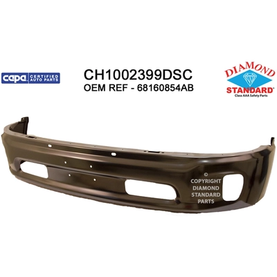 Front Bumper Face Bar - CH1002399DSC pa1