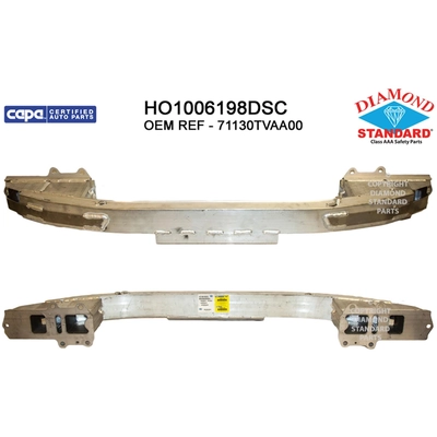 Front Bumper Reinforcement - HO1006198DSC pa1