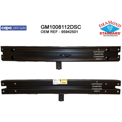 Front Bumper Reinforcement Upper - GM1008112DSC pa1