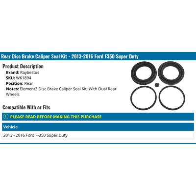 RAYBESTOS - WK1894 - Front Caliper Kit pa9