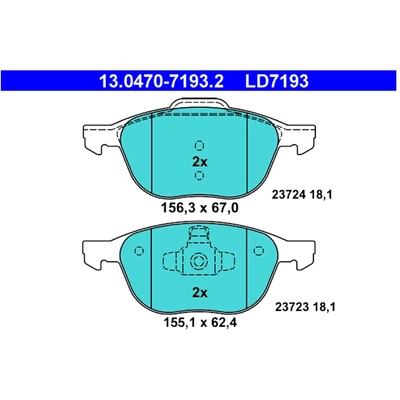 Front Ceramic Pads by ATE - LD7193 pa1