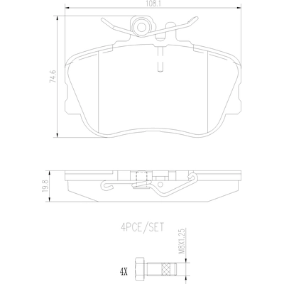 Front Ceramic Pads by BREMBO - P06017N pa1