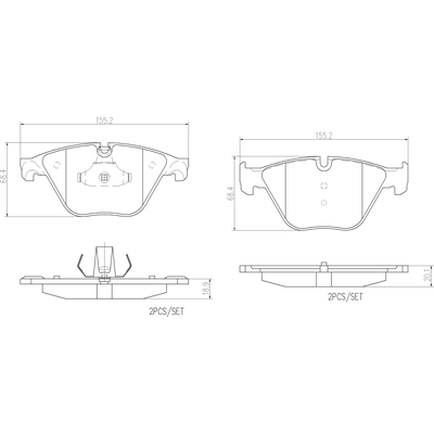 Front Ceramic Pads by BREMBO - P06074N pa2