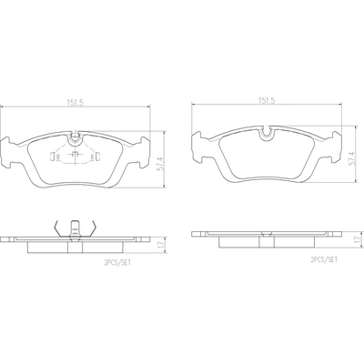 Front Ceramic Pads by BREMBO - P06089N pa1