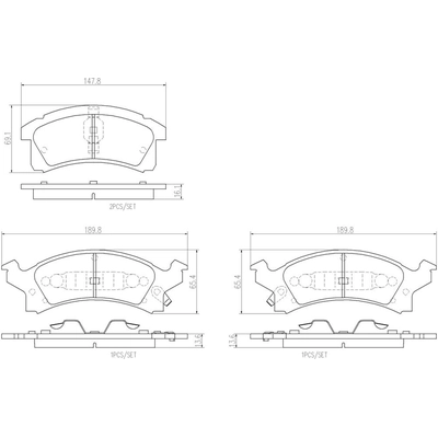 Front Ceramic Pads by BREMBO - P09012N pa2