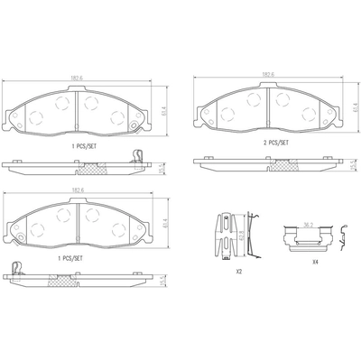 Front Ceramic Pads by BREMBO - P10024N pa2