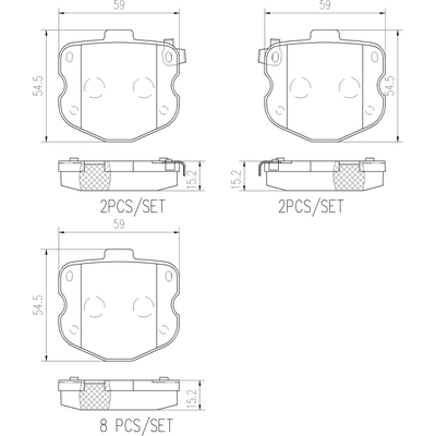 Front Ceramic Pads by BREMBO - P10069N pa2