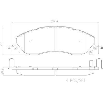 Front Ceramic Pads by BREMBO - P18039N pa1