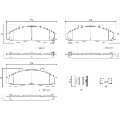 Front Ceramic Pads by BREMBO - P24041N pa2
