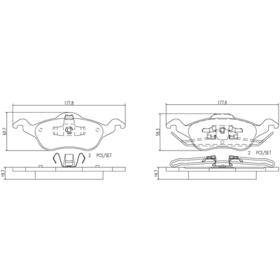 Front Ceramic Pads by BREMBO - P24046N pa2