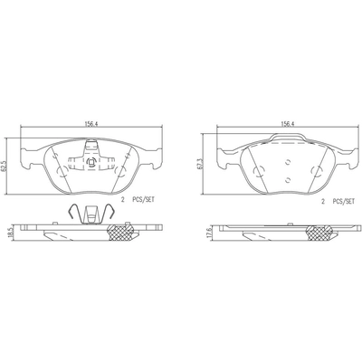 Front Ceramic Pads by BREMBO - P24058N pa3