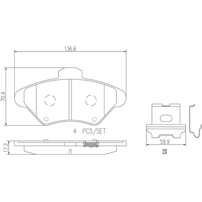 Front Ceramic Pads by BREMBO - P24095N pa3