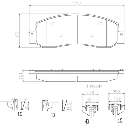 Front Ceramic Pads by BREMBO - P24119N pa3