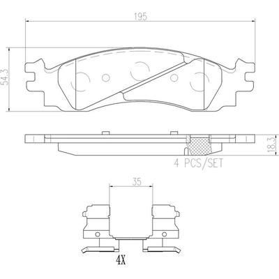 Front Ceramic Pads by BREMBO - P24136N pa3