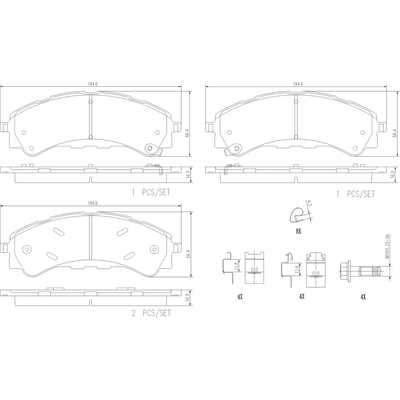 Front Ceramic Pads by BREMBO - P24241N pa1