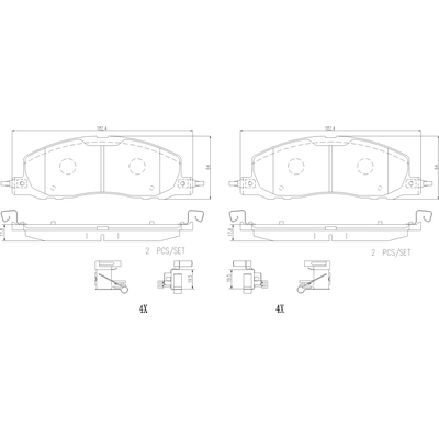 Front Ceramic Pads by BREMBO - P24246N pa2