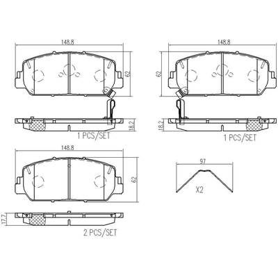 Front Ceramic Pads by BREMBO - P28096N pa1