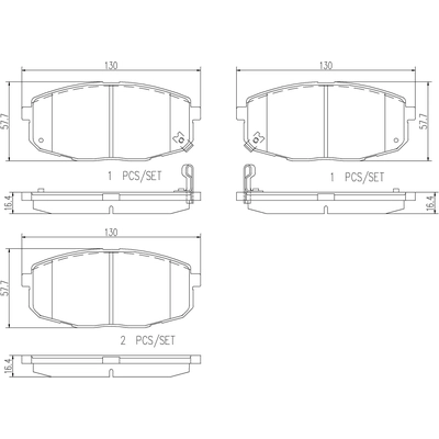 Front Ceramic Pads by BREMBO - P30034N pa2