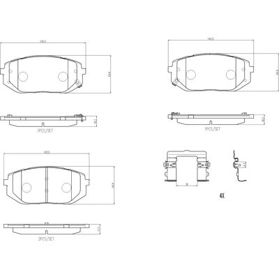 Front Ceramic Pads by BREMBO - P30140N pa1