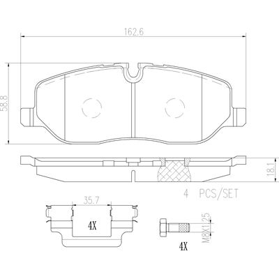 Front Ceramic Pads by BREMBO - P44014N pa2