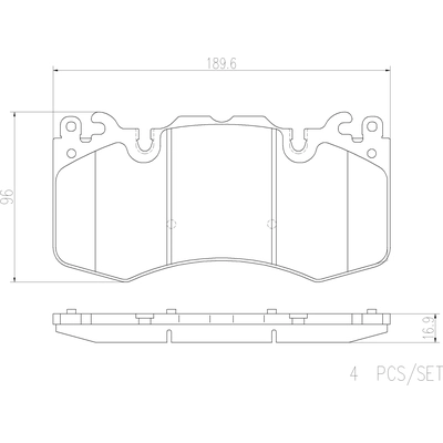 Front Ceramic Pads by BREMBO - P44023N pa1