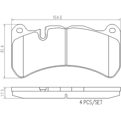 Front Ceramic Pads by BREMBO - P50092N pa2