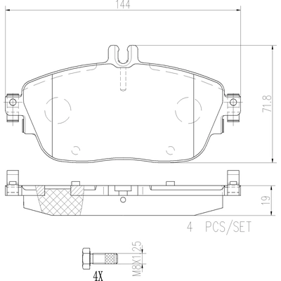 Front Ceramic Pads by BREMBO - P50093N pa2