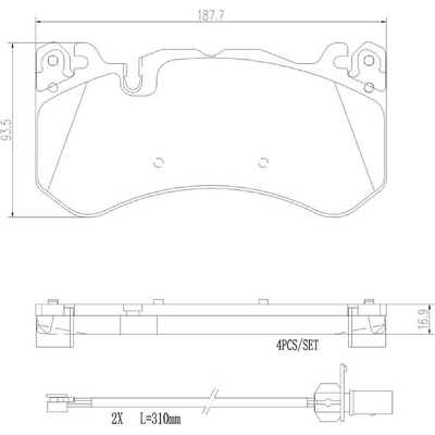 Front Ceramic Pads by BREMBO - P50127N pa2