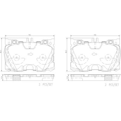 Front Ceramic Pads by BREMBO - P50139N pa1