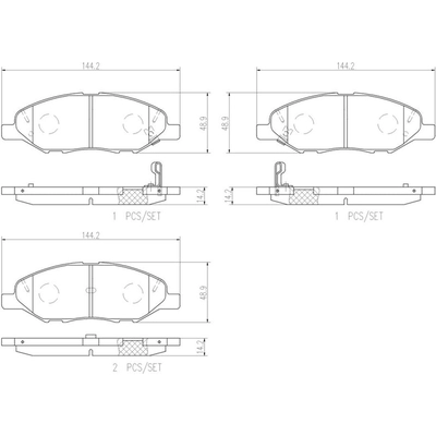 Front Ceramic Pads by BREMBO - P56088N pa3