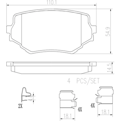Front Ceramic Pads by BREMBO - P79009N pa3
