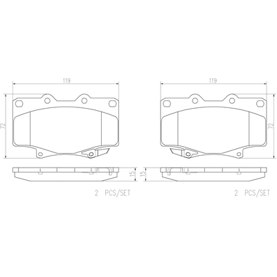 Front Ceramic Pads by BREMBO - P83025N pa3