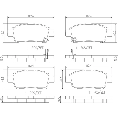 Front Ceramic Pads by BREMBO - P83050N pa3