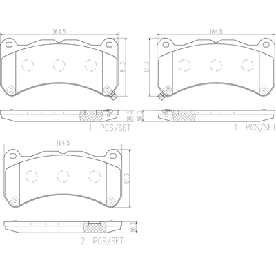Front Ceramic Pads by BREMBO - P83146N pa3
