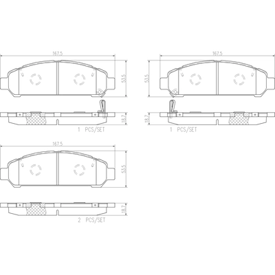 Front Ceramic Pads by BREMBO - P83149N pa3