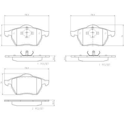 Front Ceramic Pads by BREMBO - P85036N pa1
