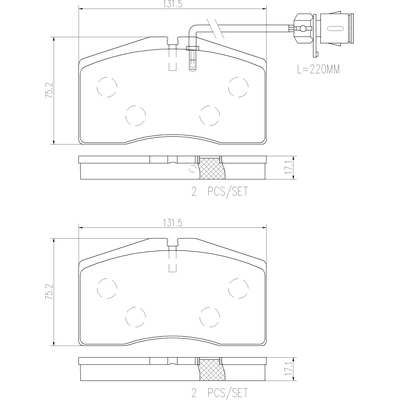 Front Ceramic Pads by BREMBO - P85053N pa3