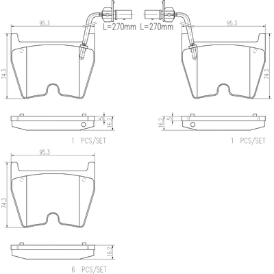 Front Ceramic Pads by BREMBO - P85078N pa1