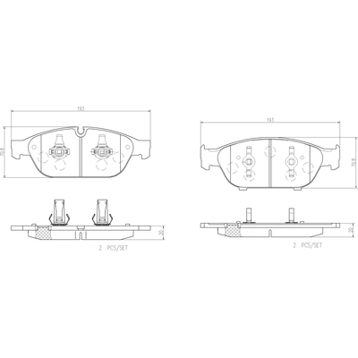 Front Ceramic Pads by BREMBO - P85127N pa2