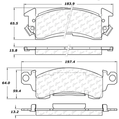 Plaquettes avant en céramique  by CENTRIC PARTS - 103.00520 pa6