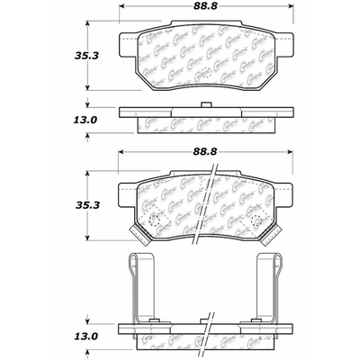 Front Ceramic Pads by CENTRIC PARTS - 103.03740 pa2