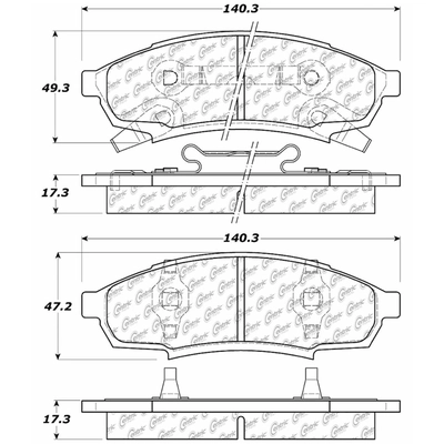 Front Ceramic Pads by CENTRIC PARTS - 103.03760 pa1